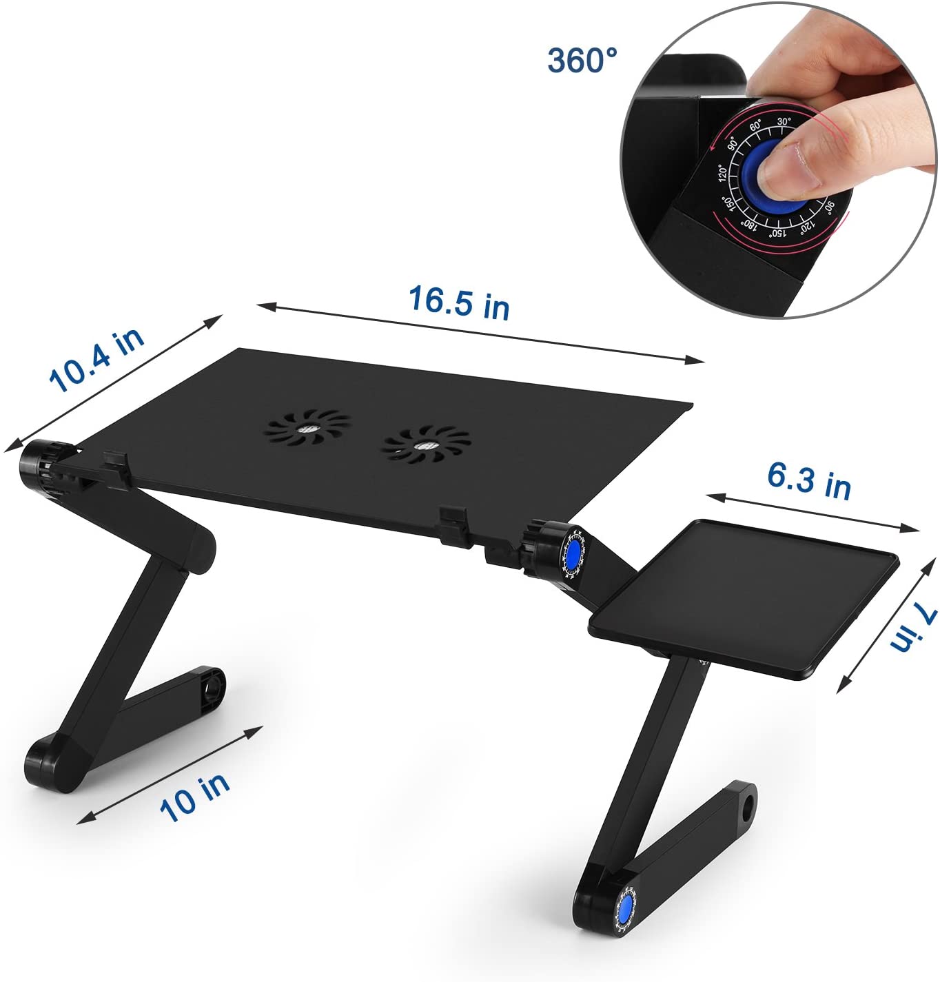 360 Adjustable Portable Folding Laptop Desk & Ergonomic Reading Stand VUATOO