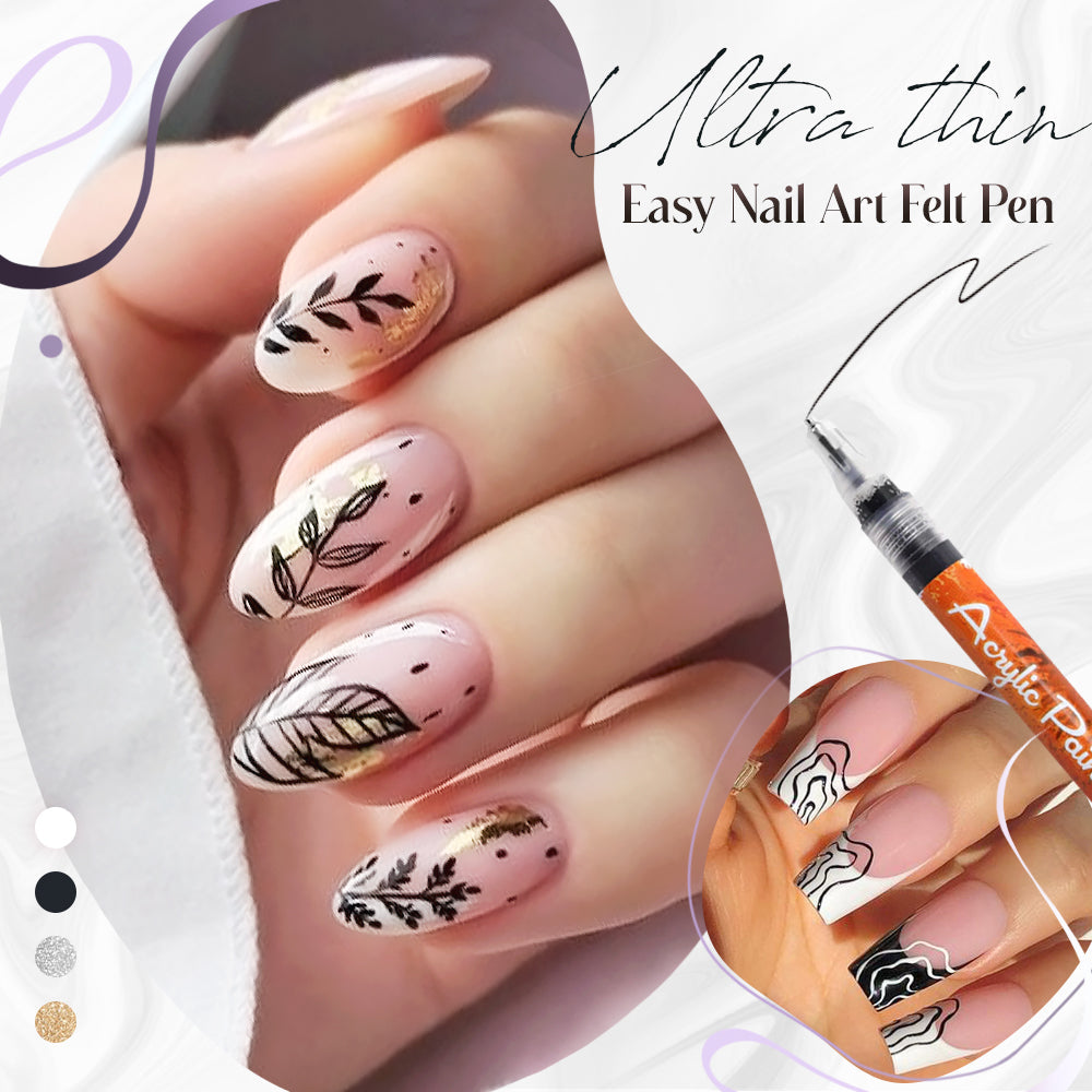 Ultra-Thin Easy Nail Art Felt Pen